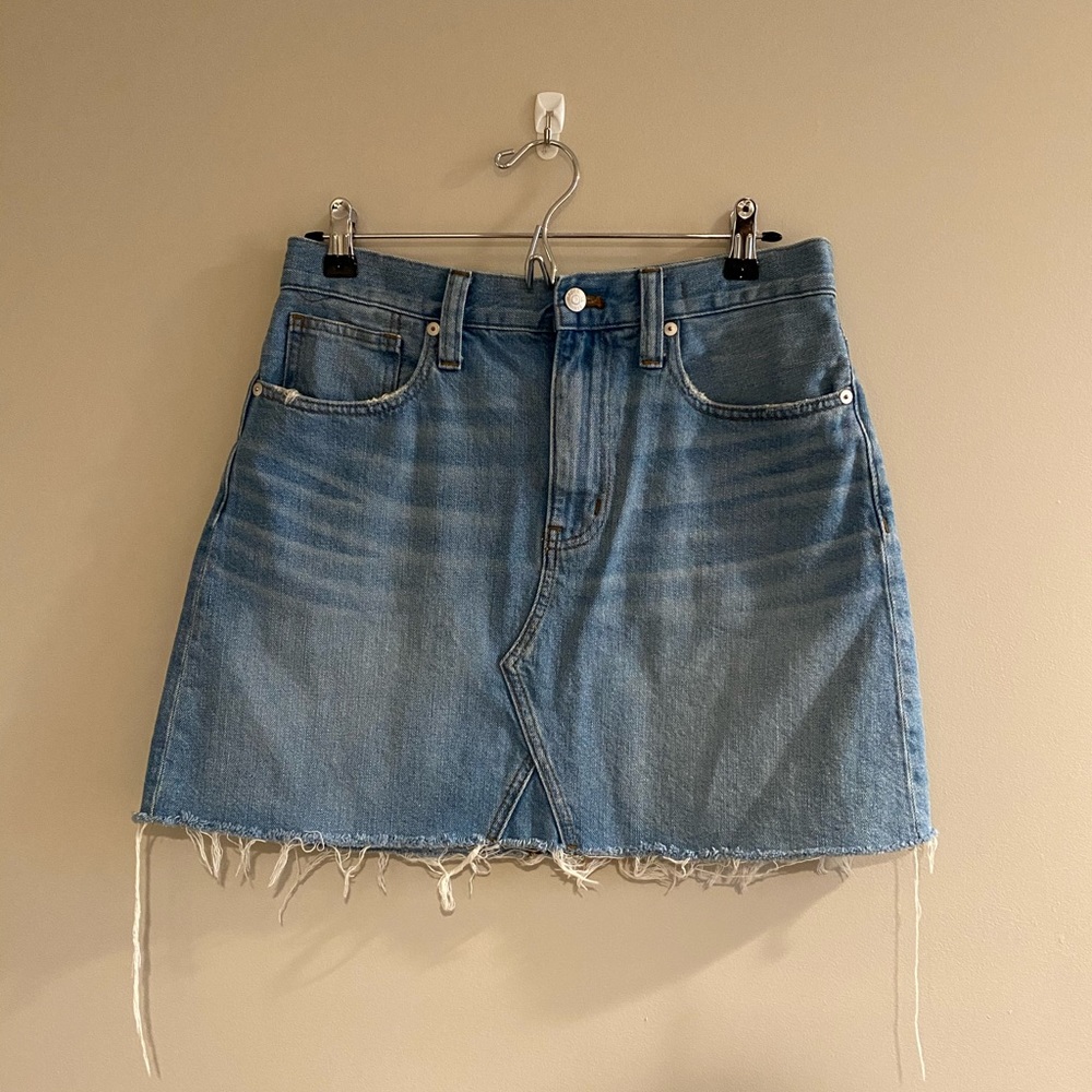 Madewell Rigid Denim A-Line Mini Skirt